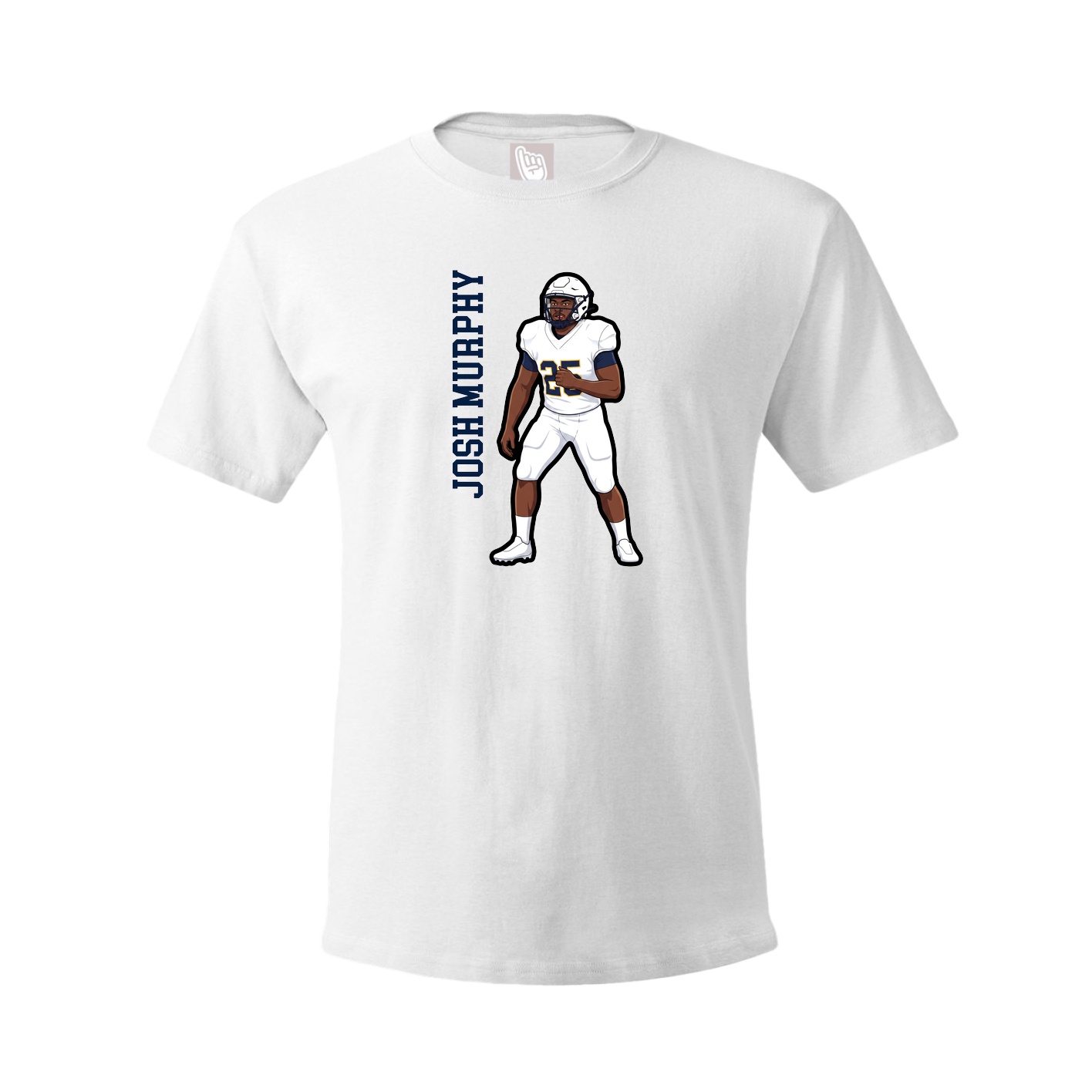 Youth Tee — Name Vertical in White