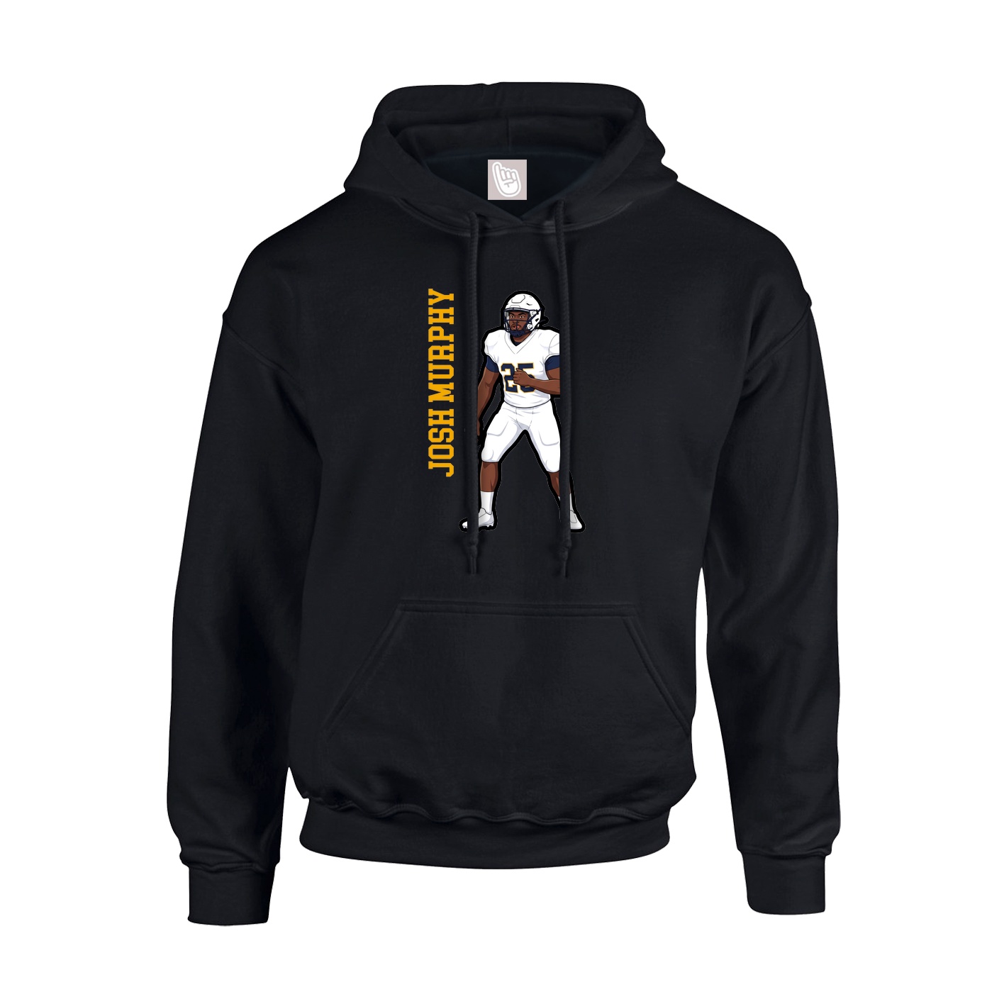 Hoodie — Name Vertical in Black