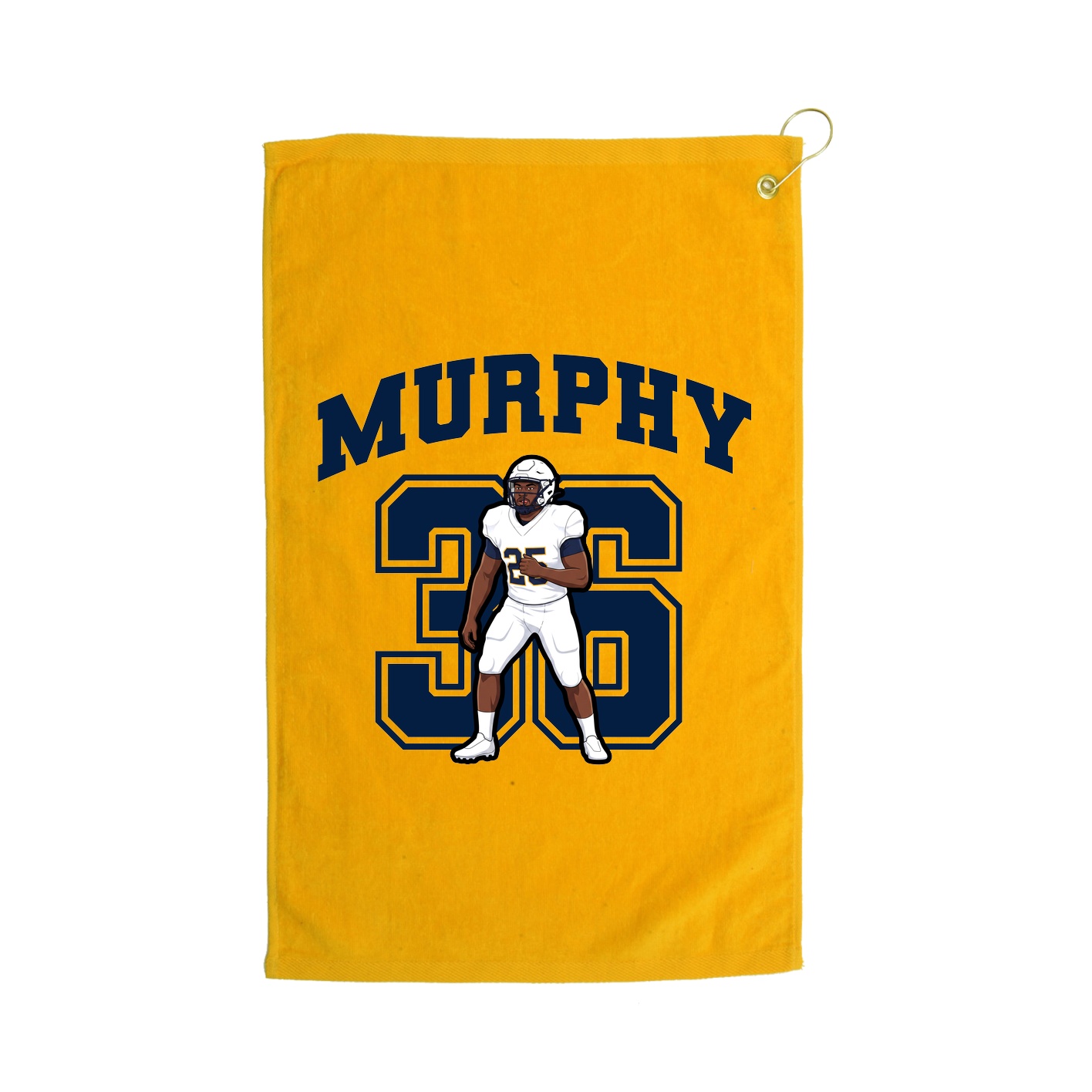 Golf Towel — Number in Gold