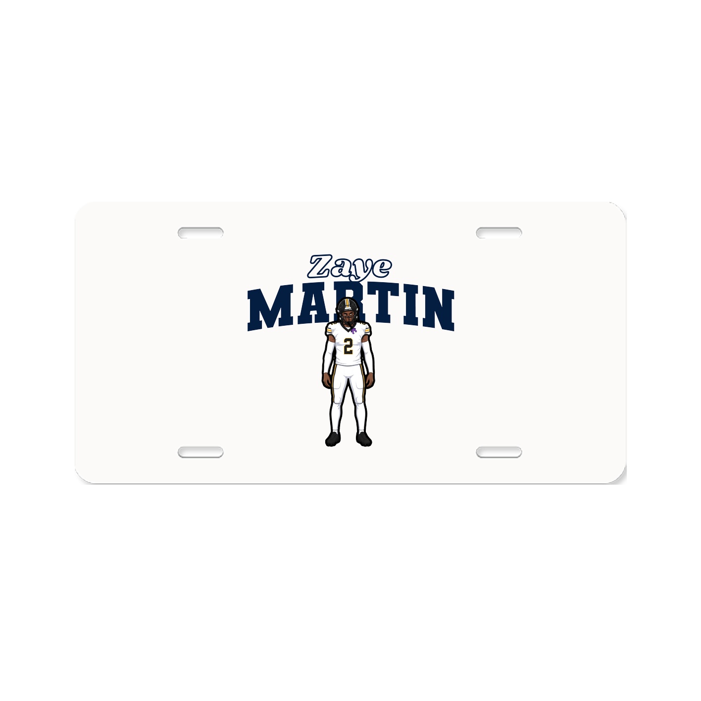 License Plate — Name Arch in Classic