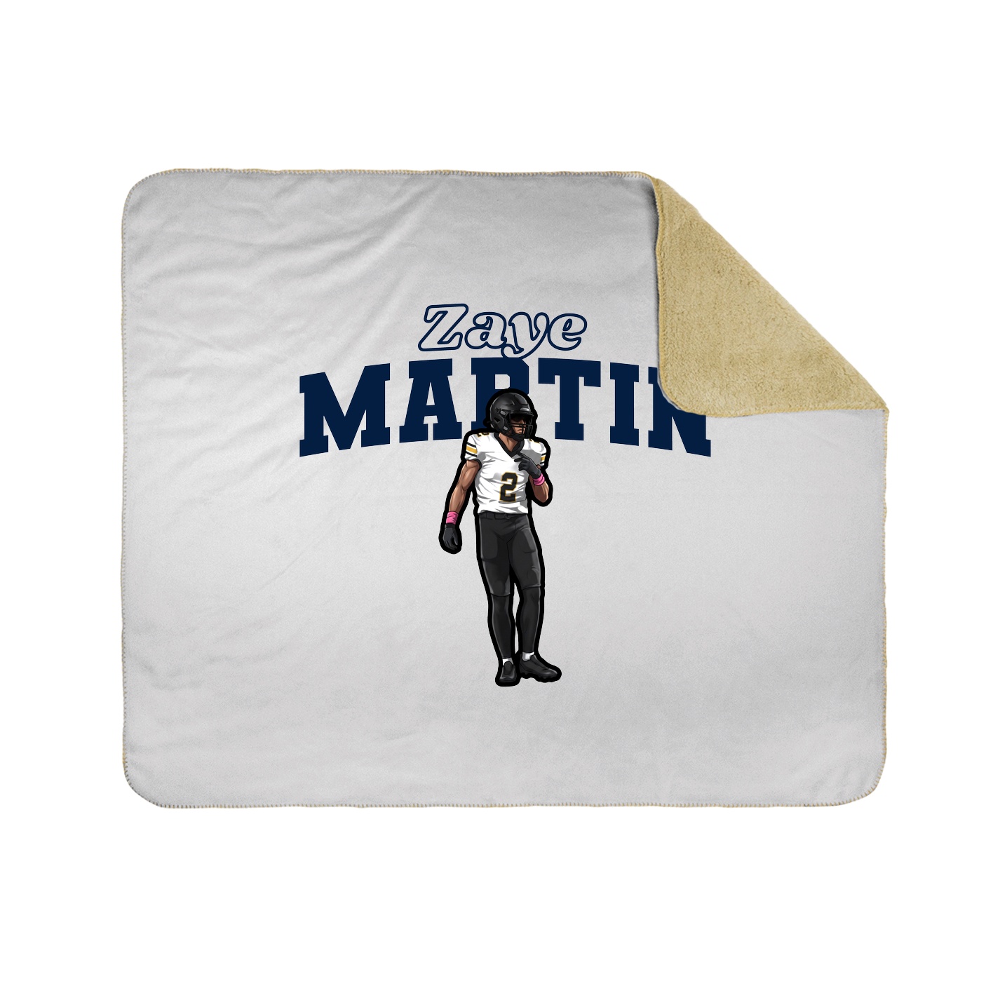 Throw Blanket — Name Arch in White