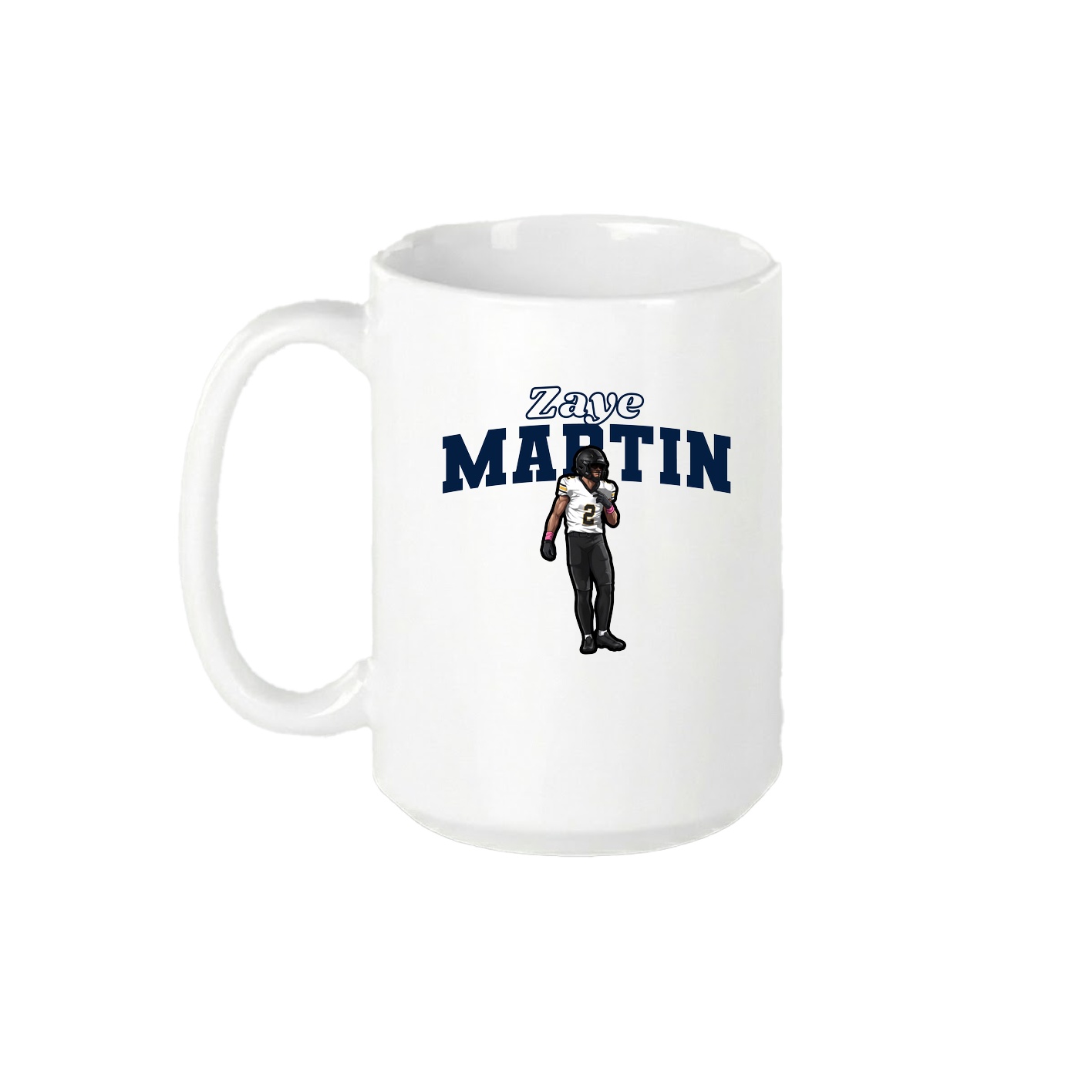 15oz Coffee Mug — Name Arch in White