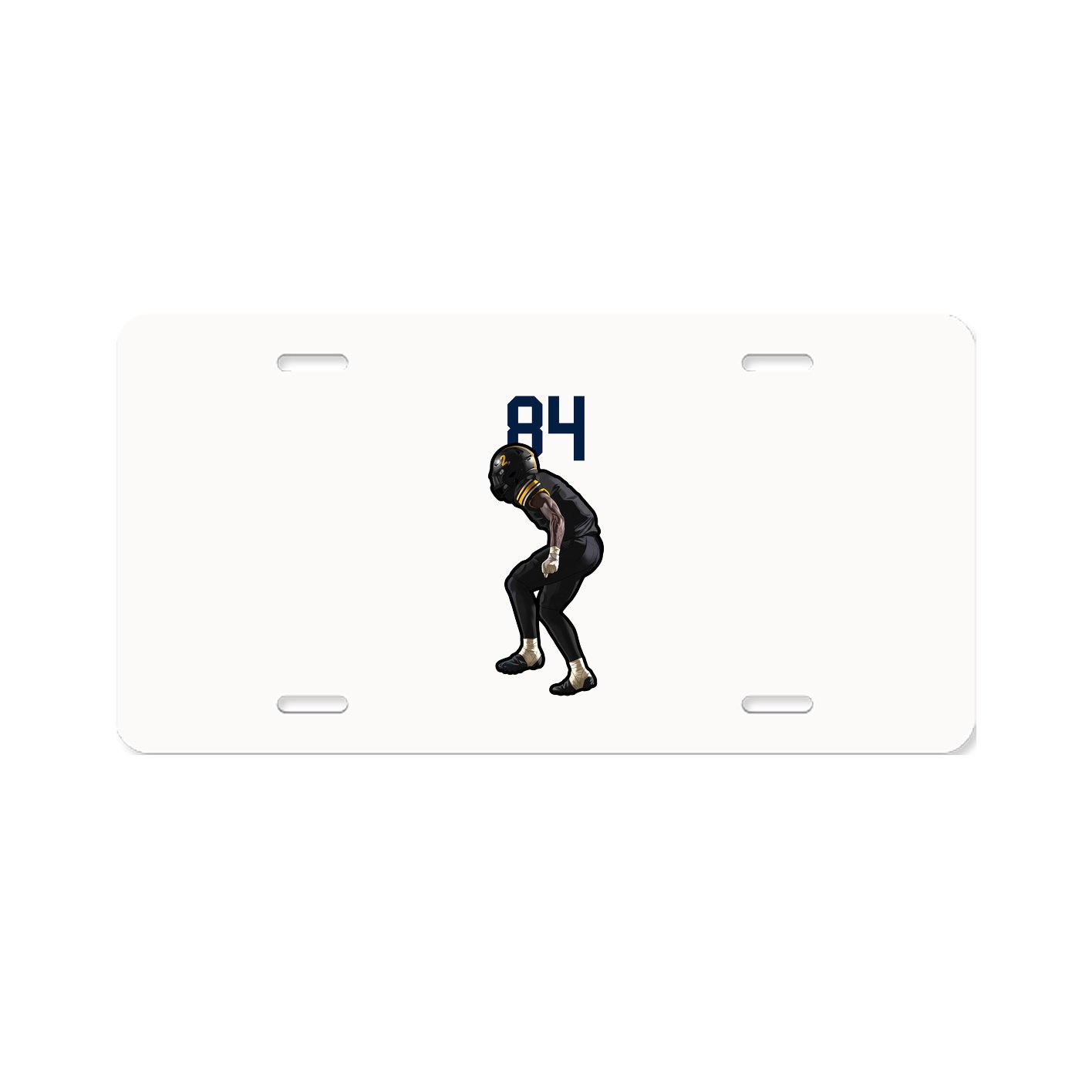License Plate — Number Top in Classic