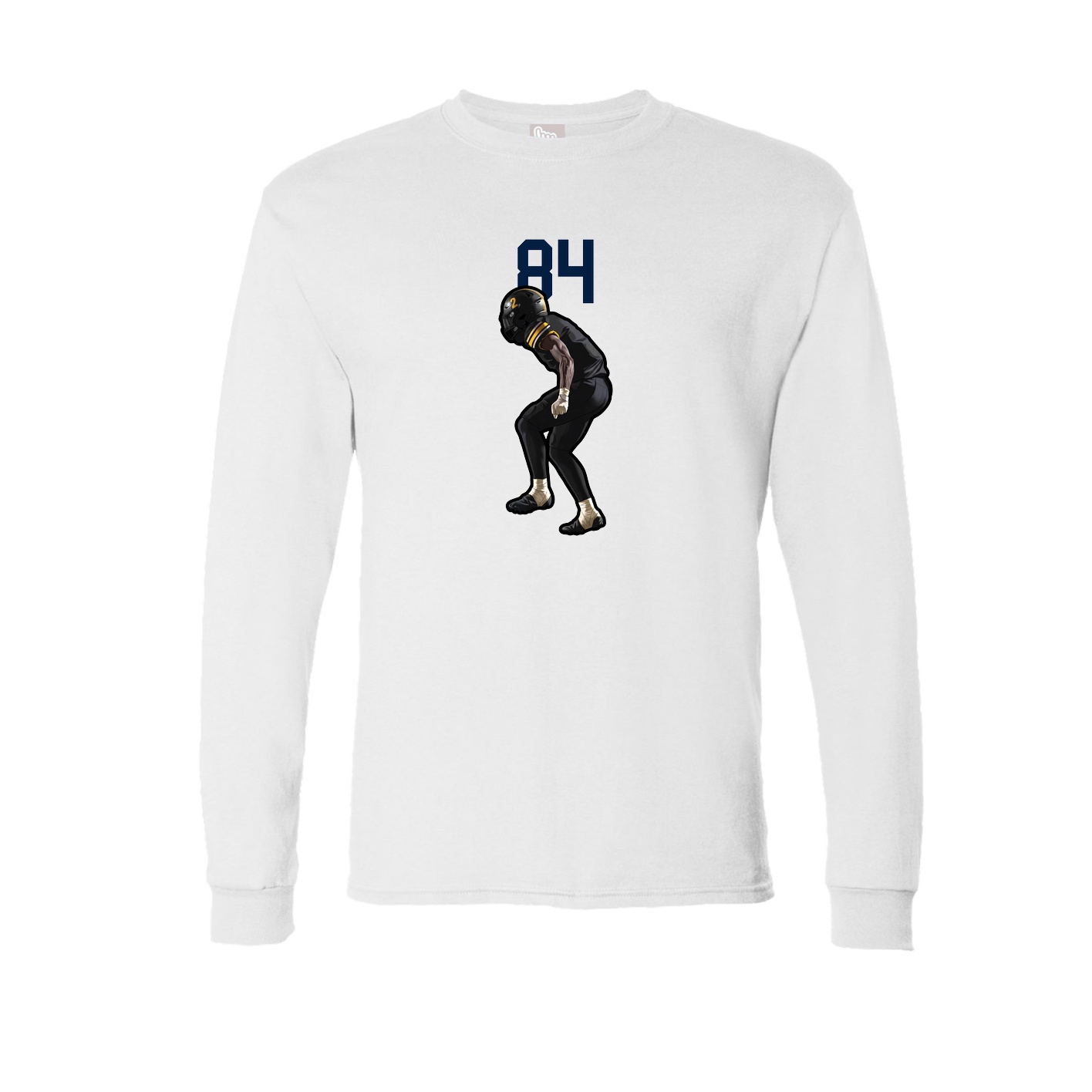 Long Sleeve Tee — Number Top in White