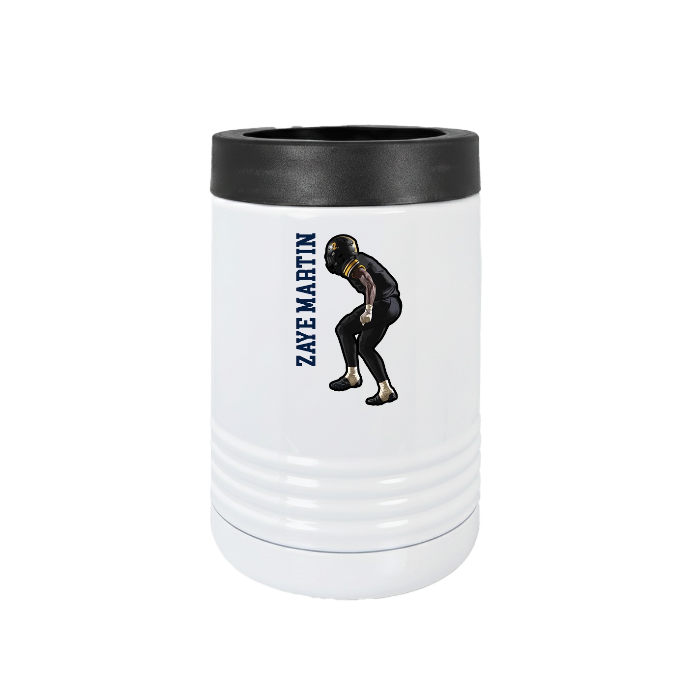 Beverage Holder — Name Vertical in White