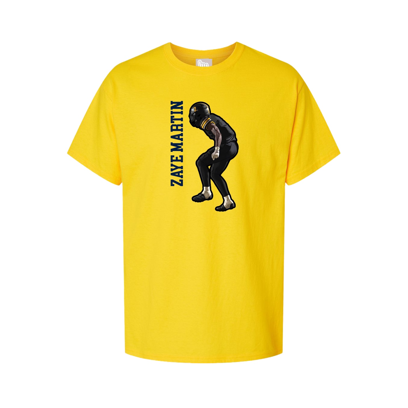 Youth Tee — Name Vertical in Gold