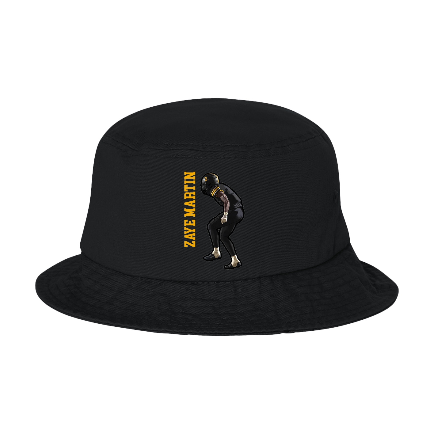 Bucket Cap — Name Vertical in Black