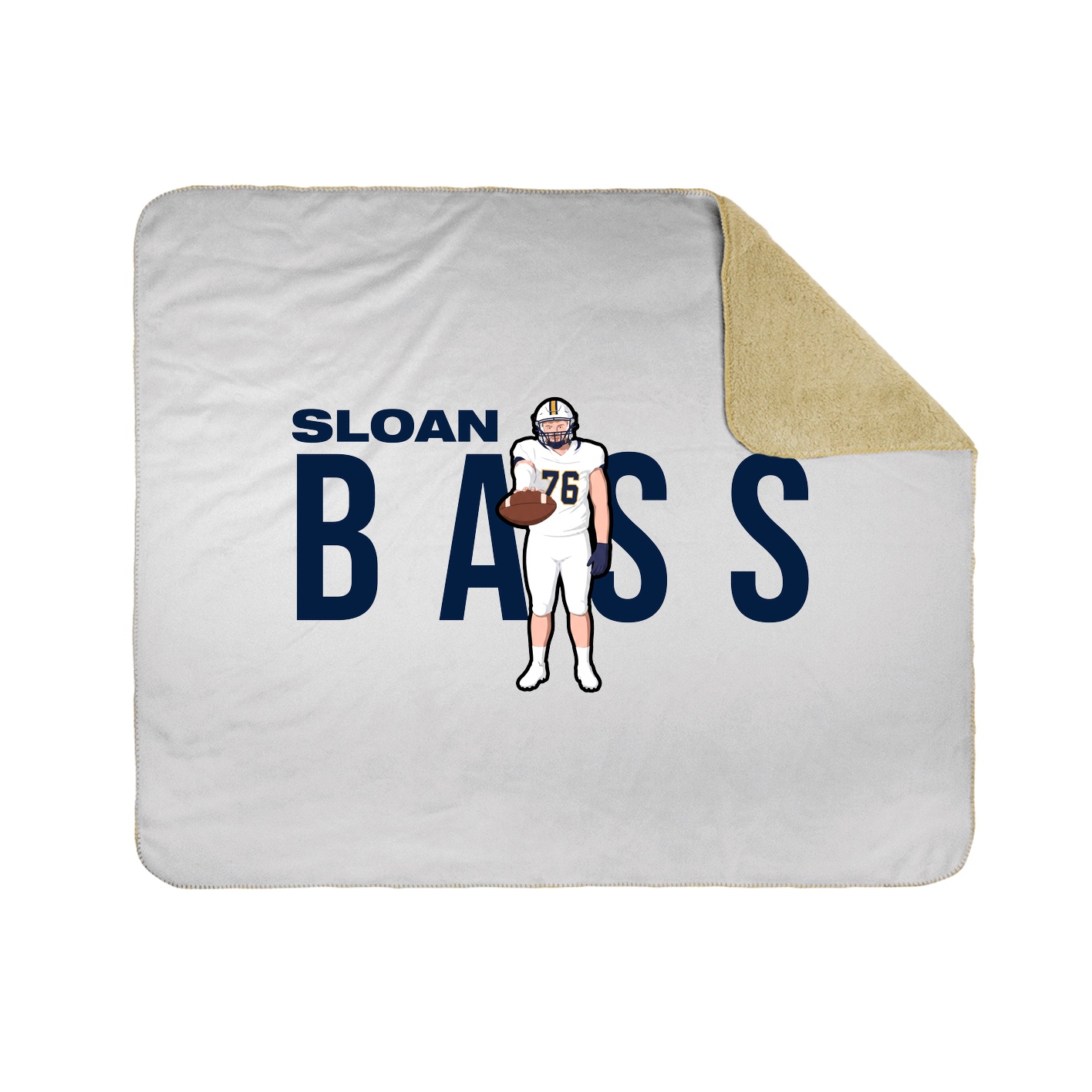 Throw Blanket — Player Name in White