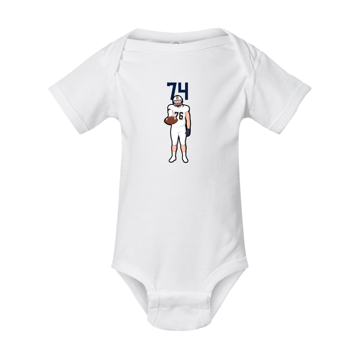 Baby Onesie — Number Top in White