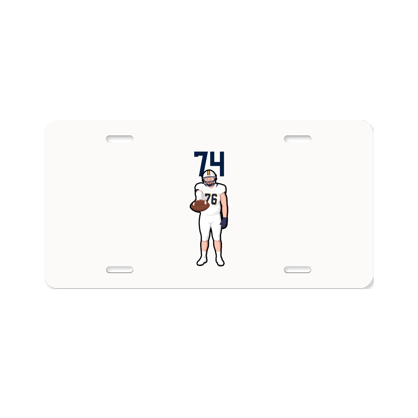 License Plate — Number Top in Classic