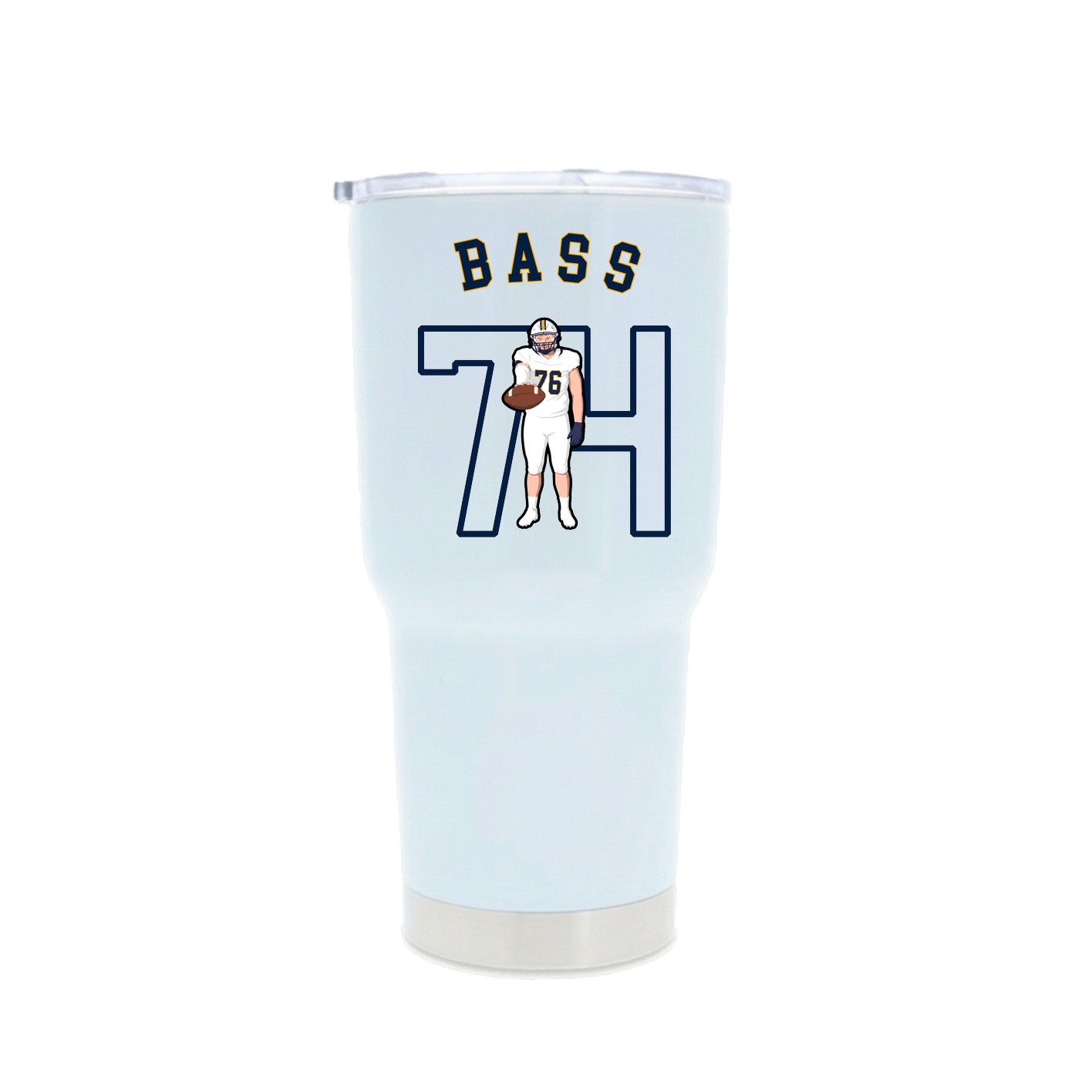 30oz Stainless Steel Tumbler — Shirsey Arch in White