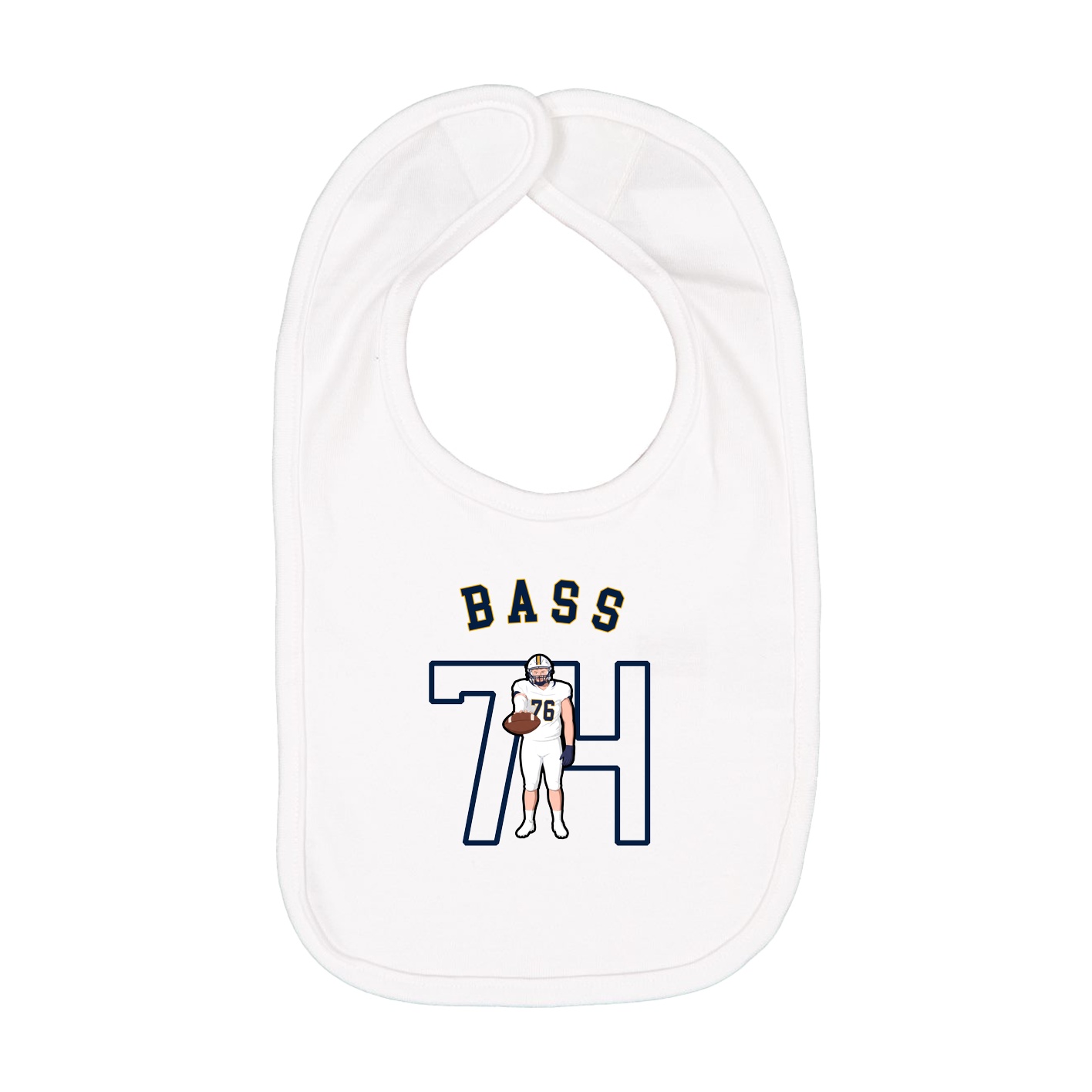 Infant Bib — Shirsey Arch in White