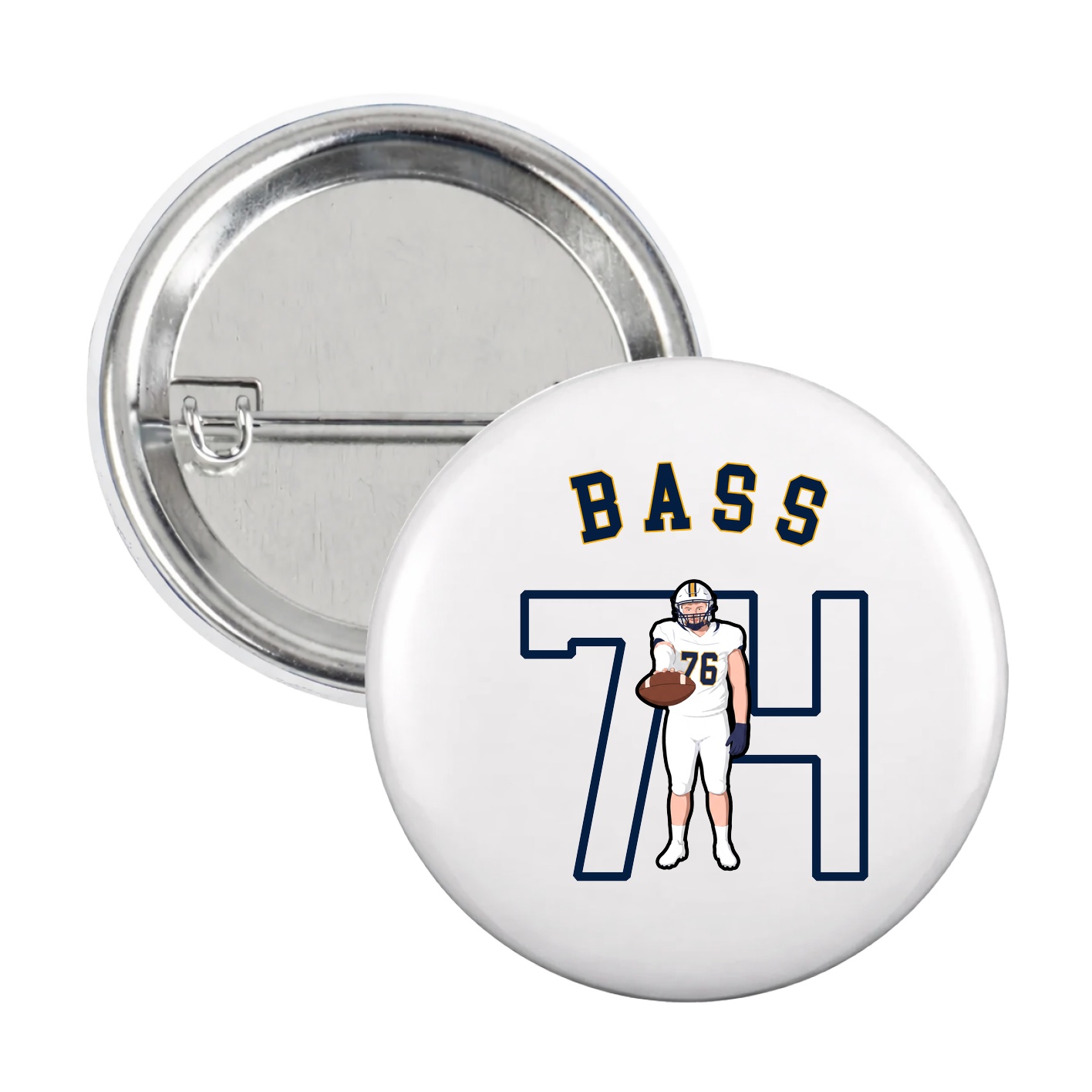 Game Day Button — Shirsey Arch in White