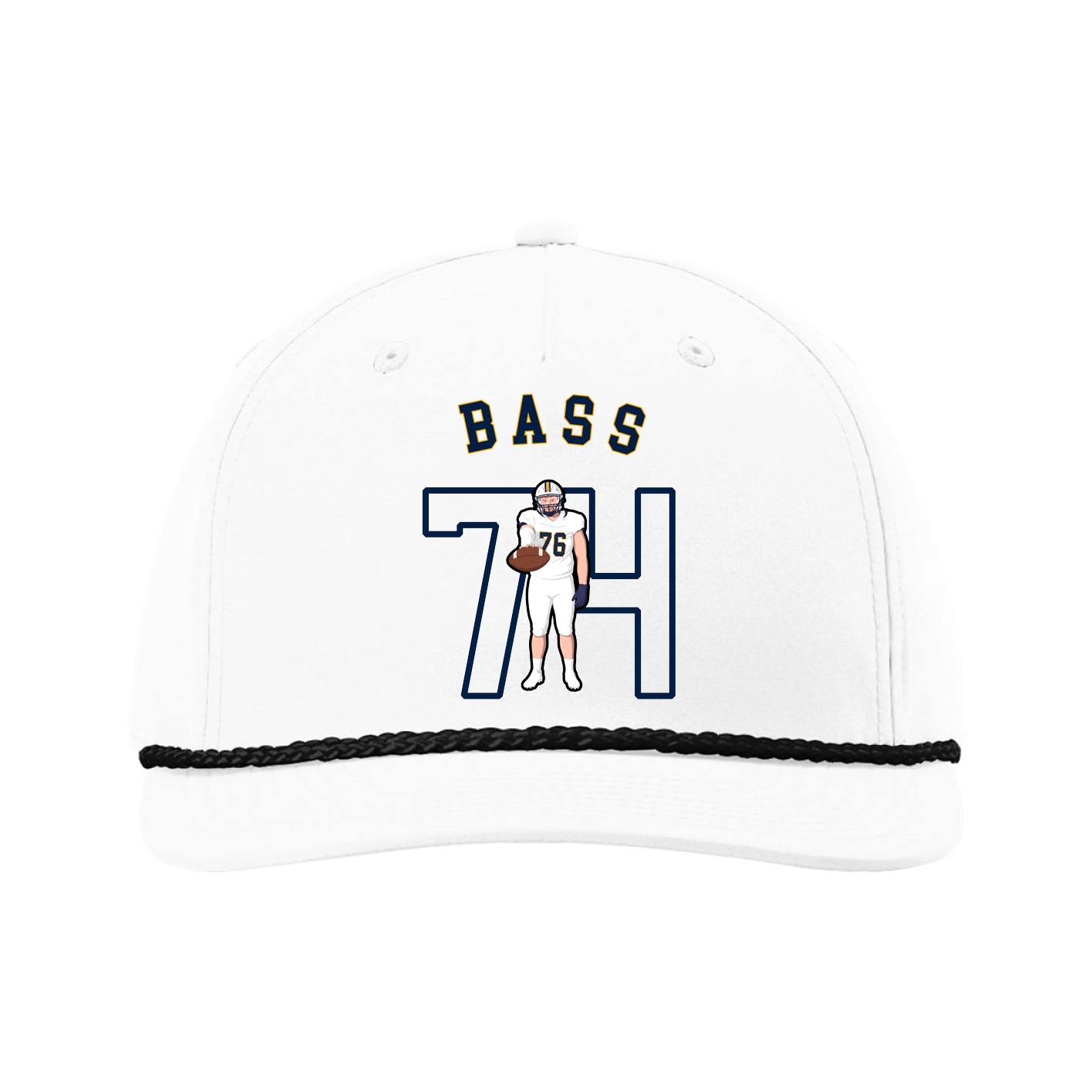 Five-Panel Classic Rope Cap — Shirsey Arch in White