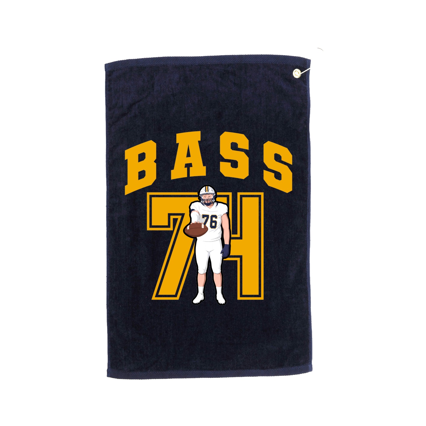 Golf Towel — Number in Navy