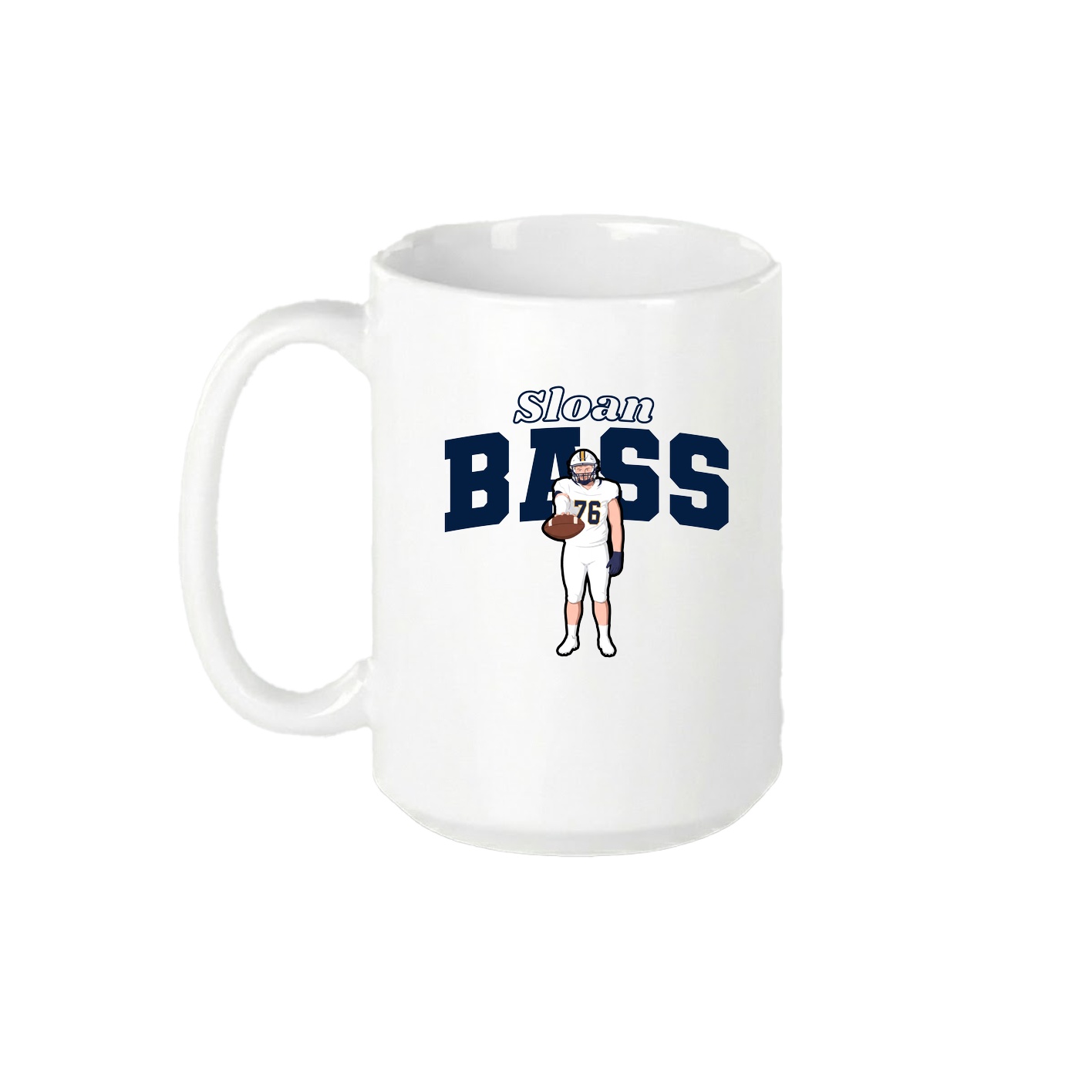 15oz Coffee Mug — Name Arch in White