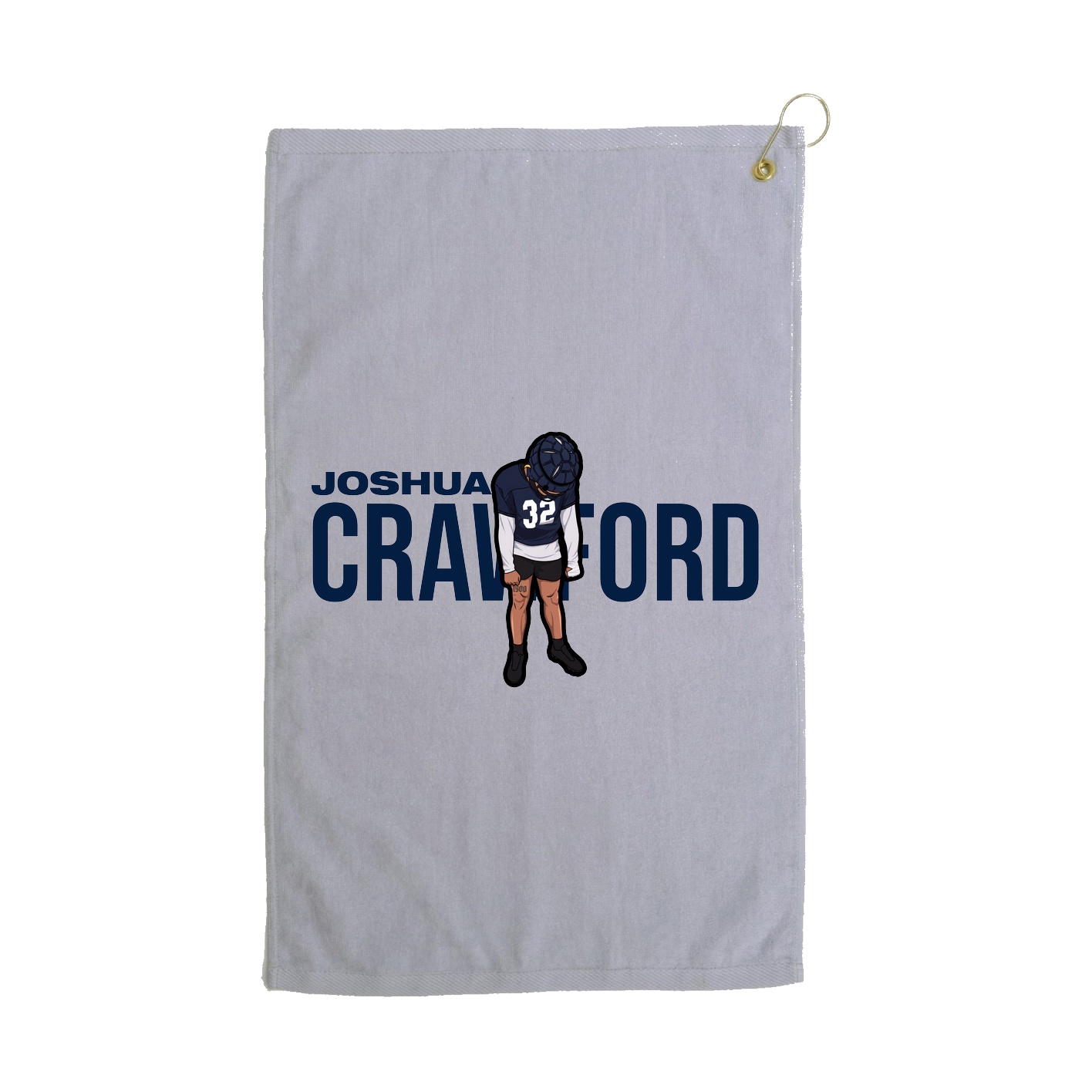 Golf Towel — Player Name in Grey