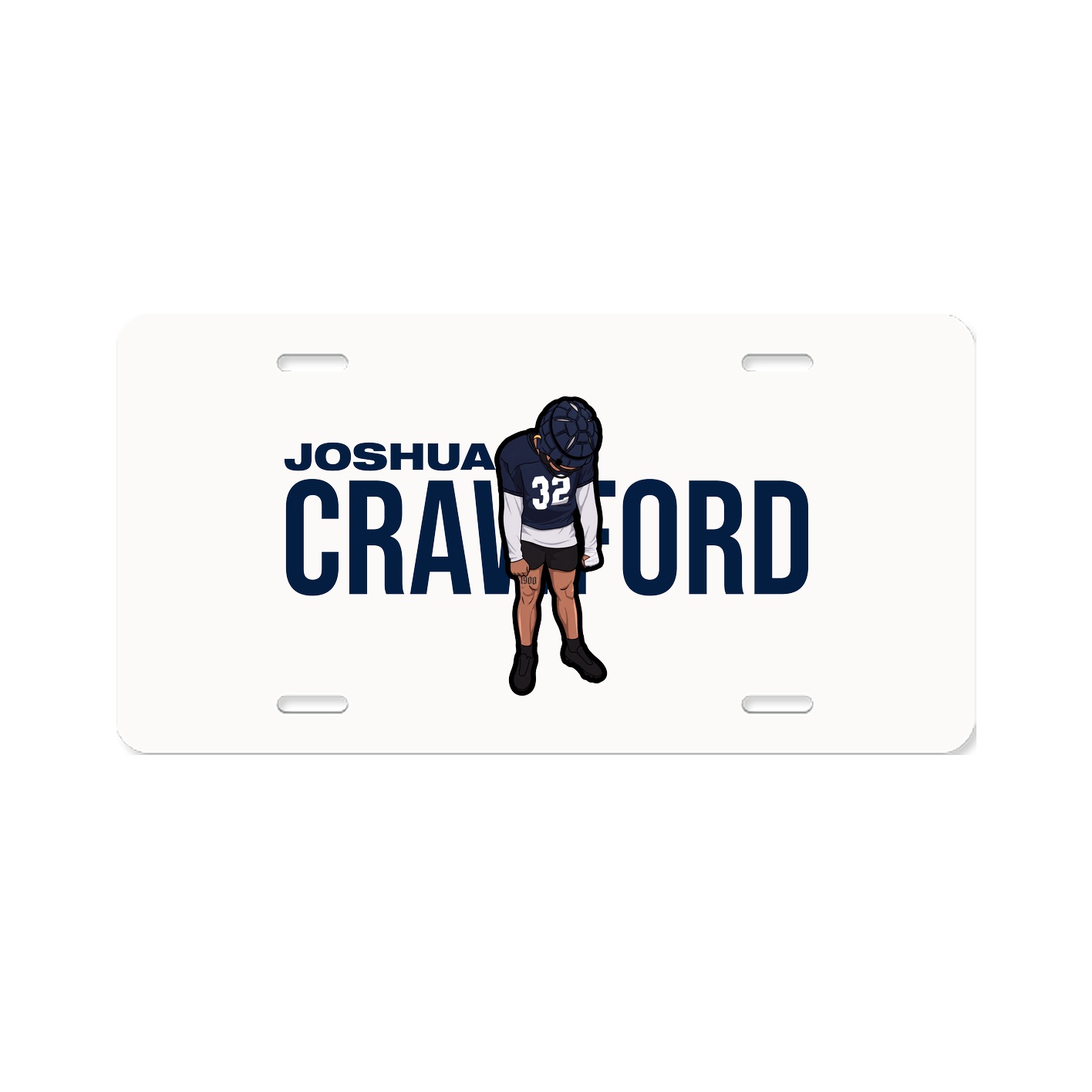License Plate — Player Name in Classic
