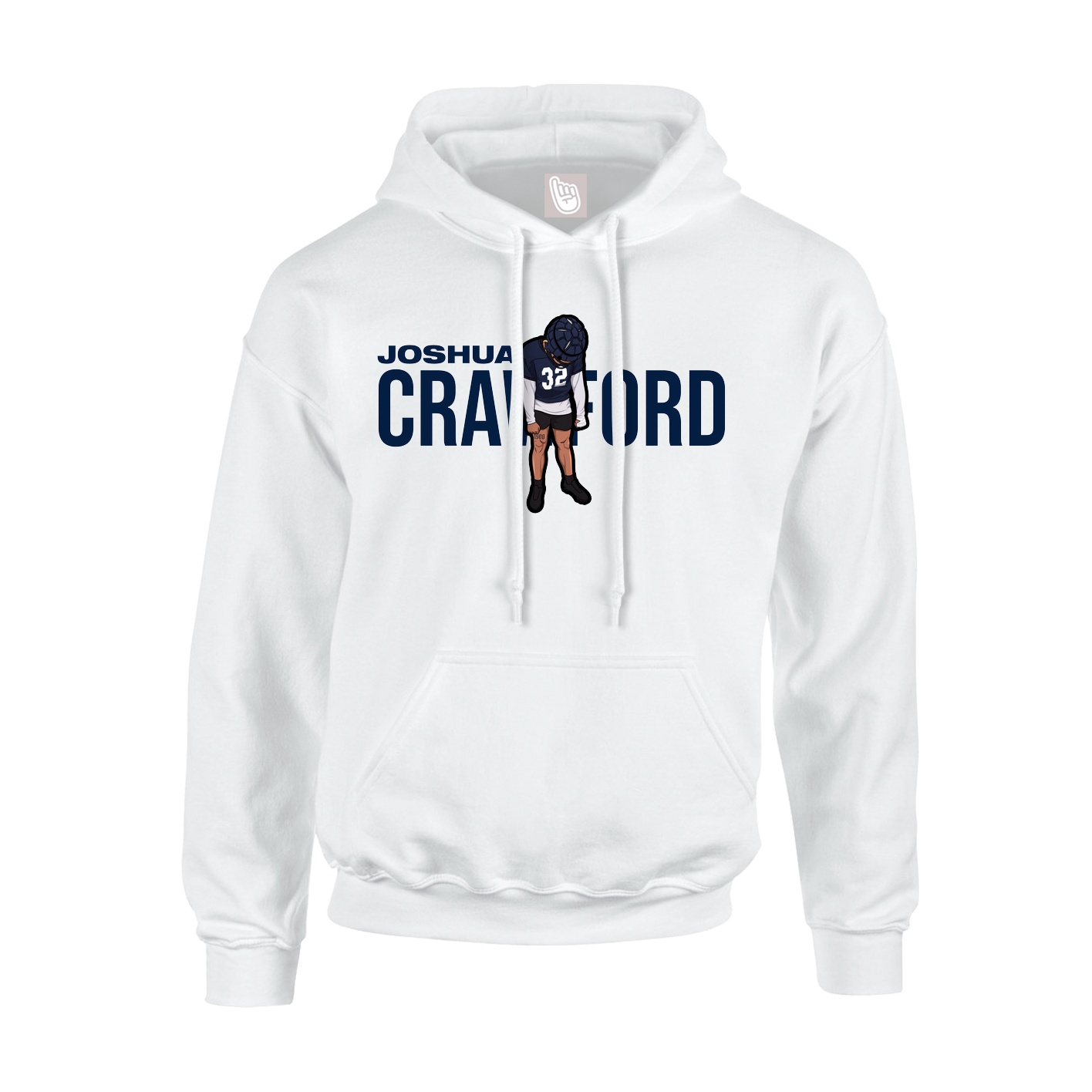 Youth Hoodie — Player Name in White