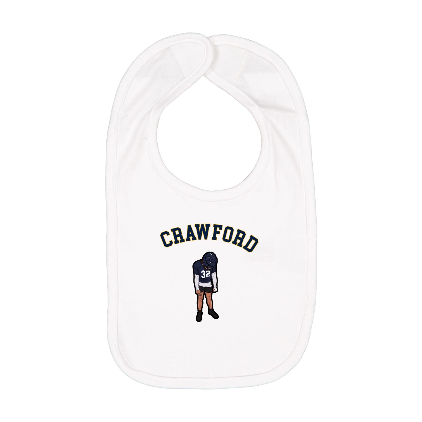 Infant Bib — Shirsey Arch in White