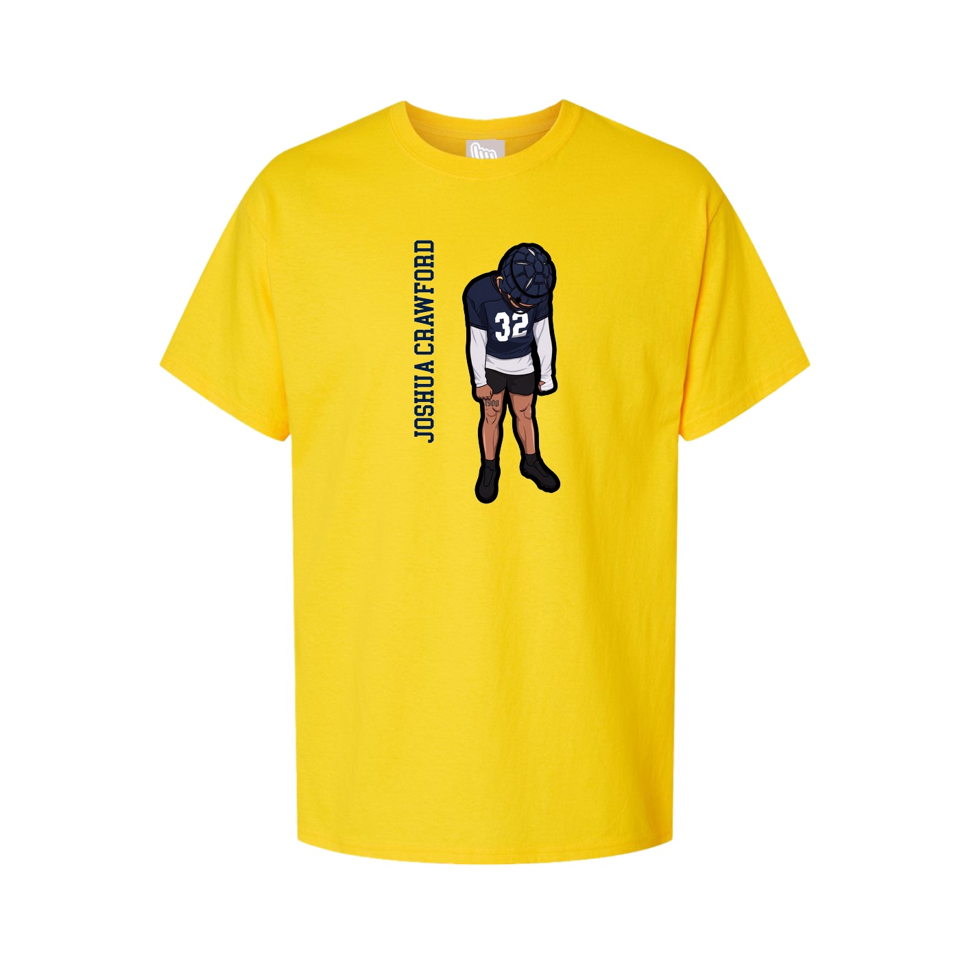 Tee — Name Vertical in Gold