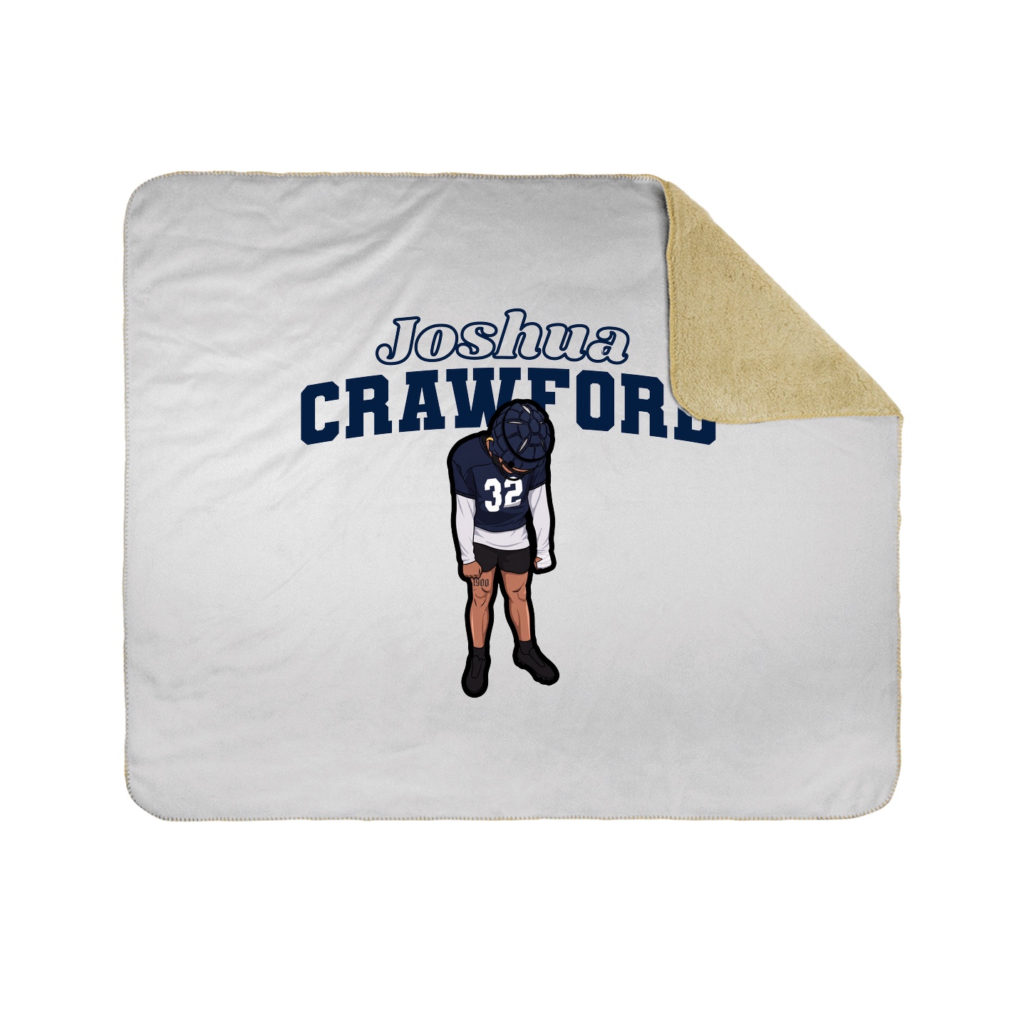 Throw Blanket — Name Arch in White