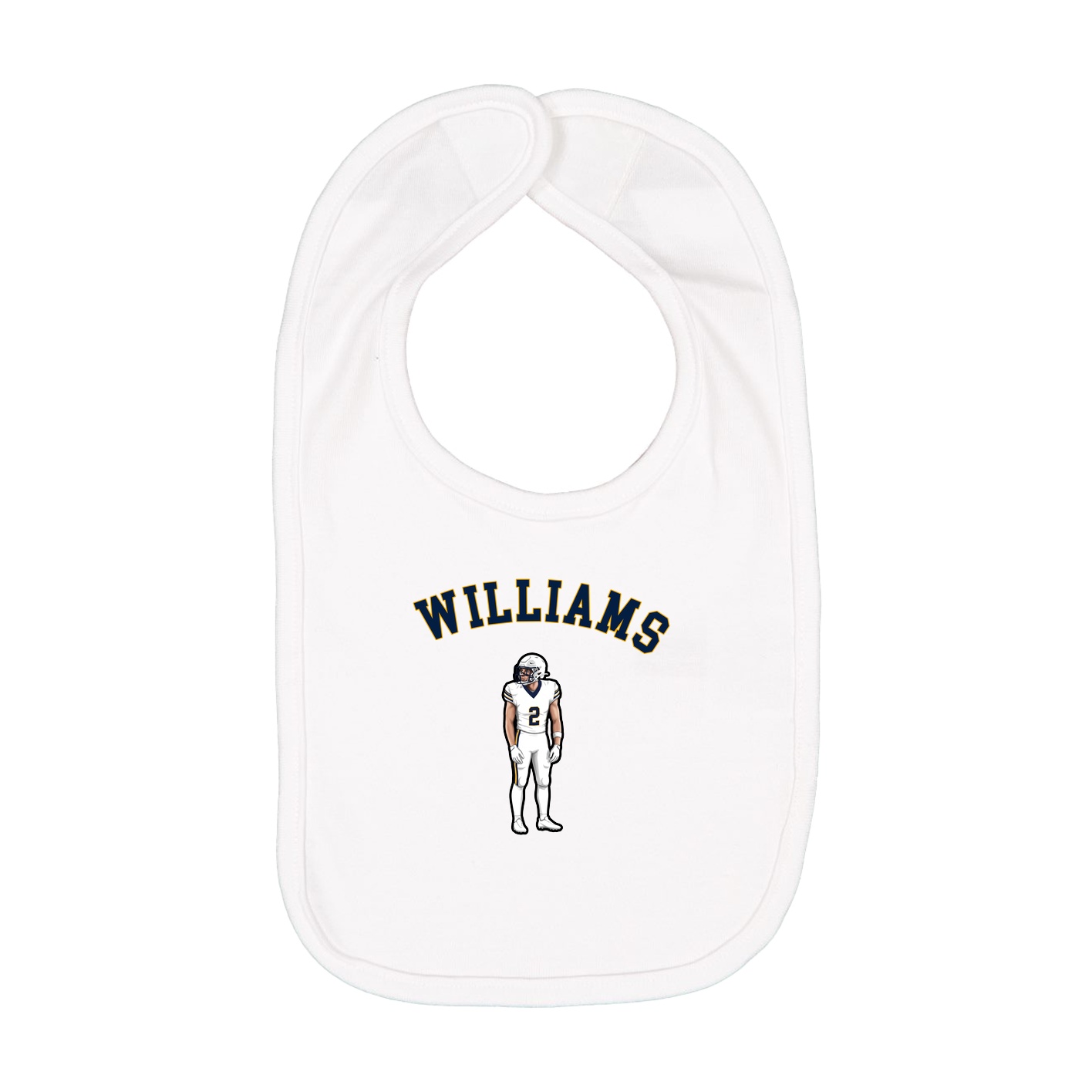 Infant Bib — Shirsey Arch in White