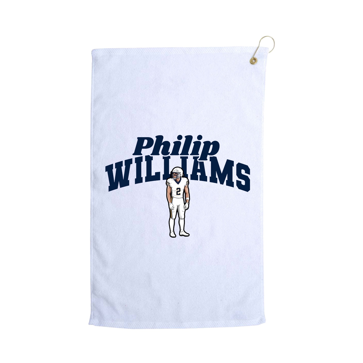 Golf Towel — Signature Arch in White