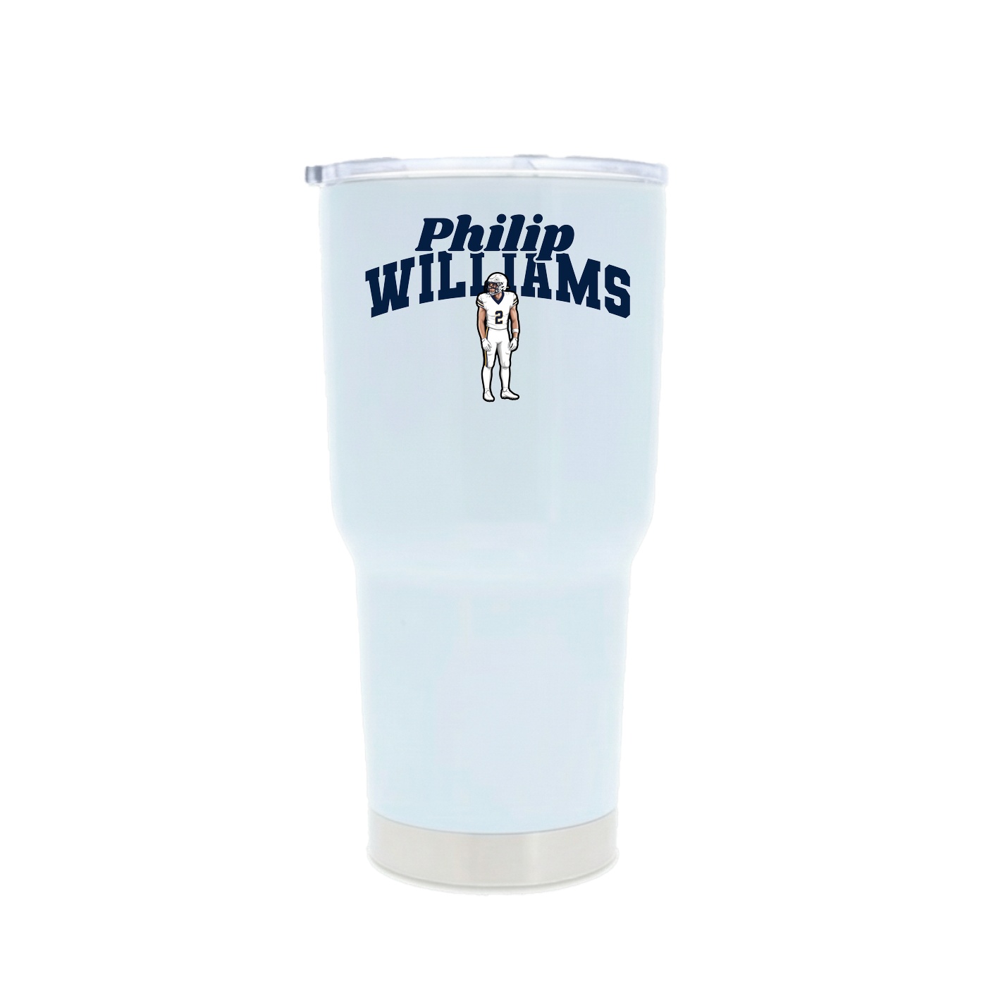 30oz Stainless Steel Tumbler — Signature Arch in White
