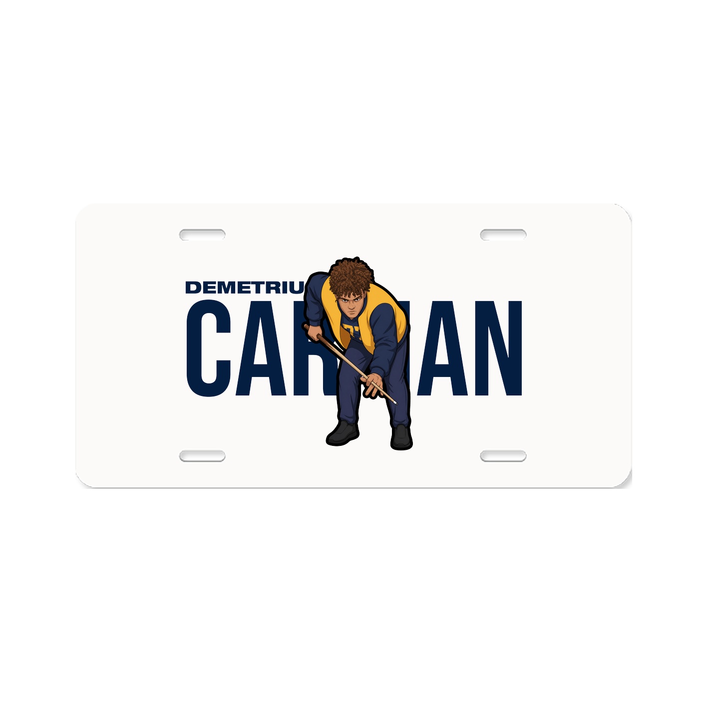 License Plate — Player Name in Classic