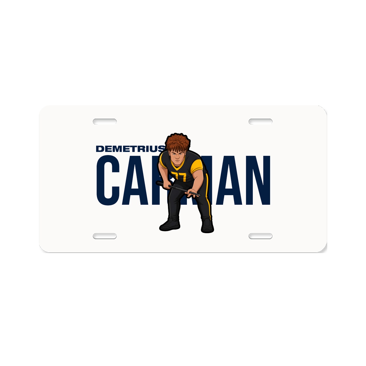 License Plate — Player Name in Classic