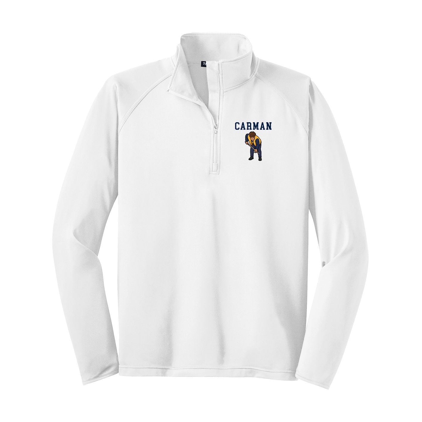 Q-Zip Pullover — Shirsey in White