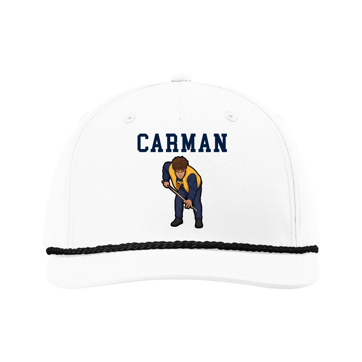 Five-Panel Classic Rope Cap — Shirsey in White