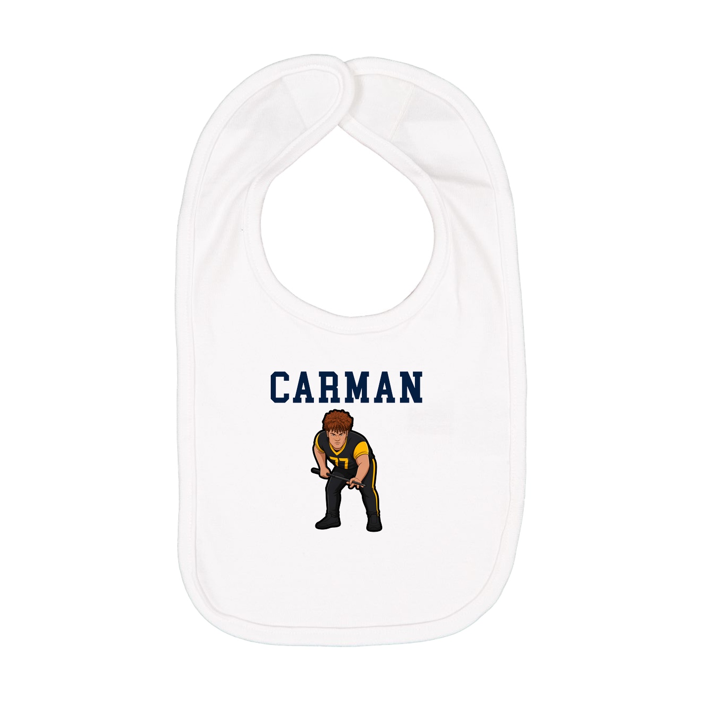 Infant Bib — Shirsey in White