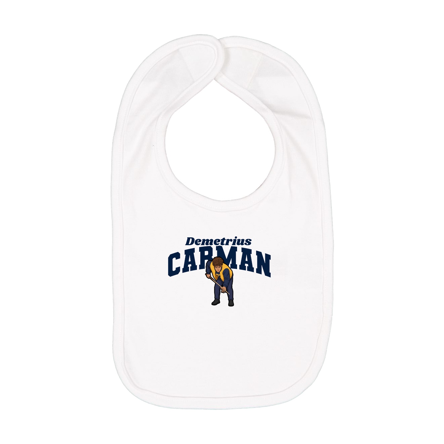 Infant Bib — Signature Arch in White