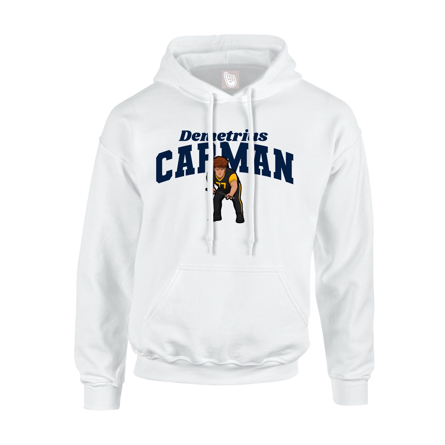 Youth Hoodie — Signature Arch in White