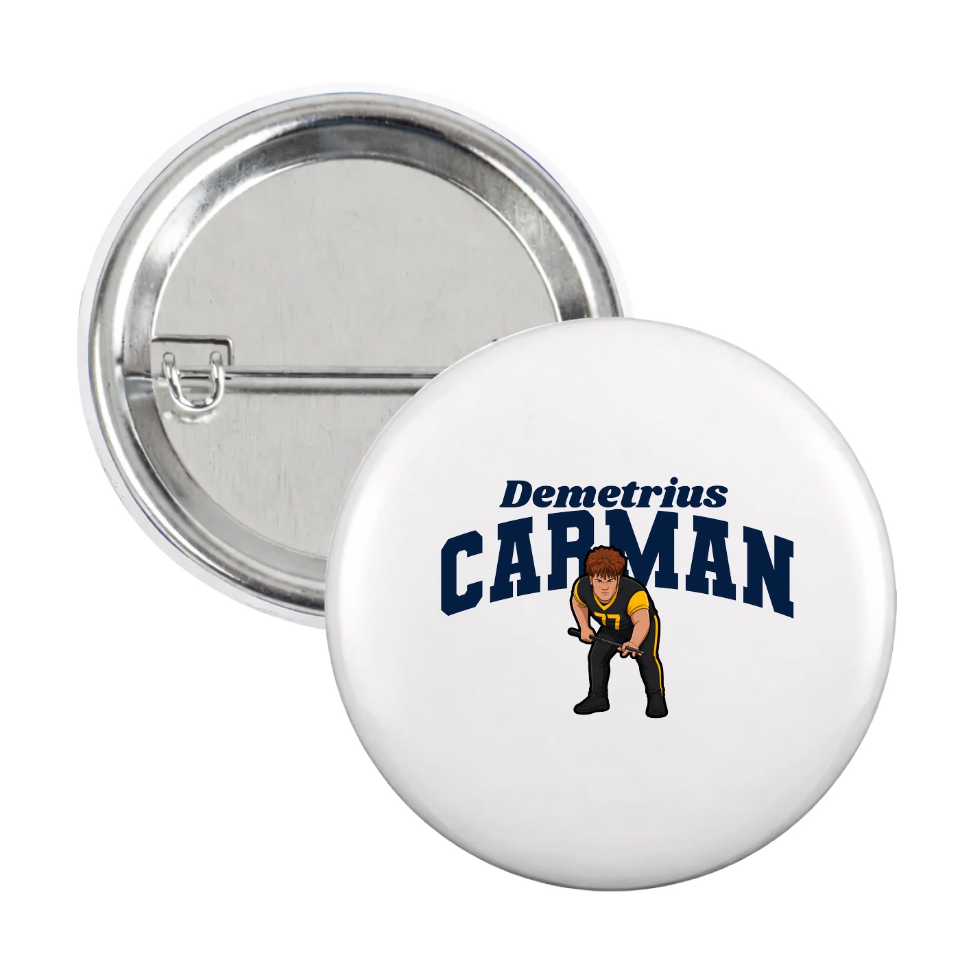 Game Day Button — Signature Arch in White