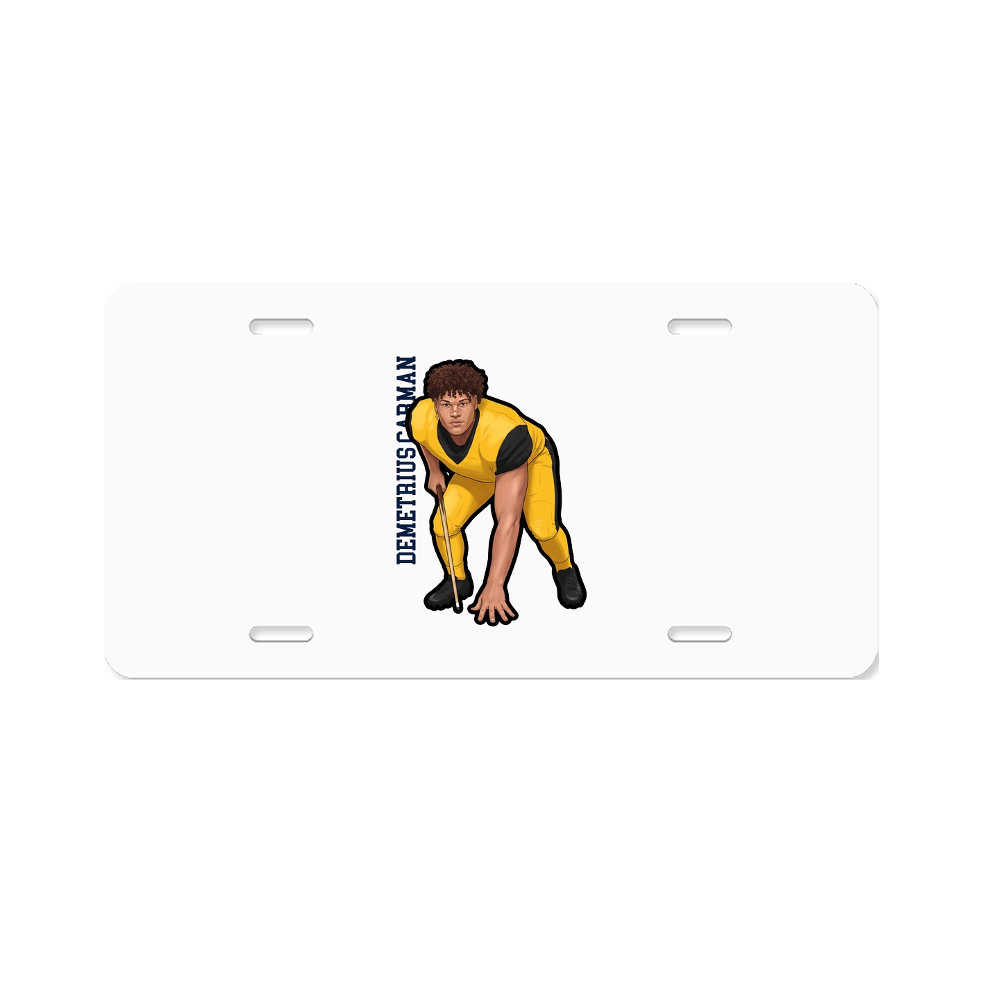 License Plate — Name Vertical in Classic