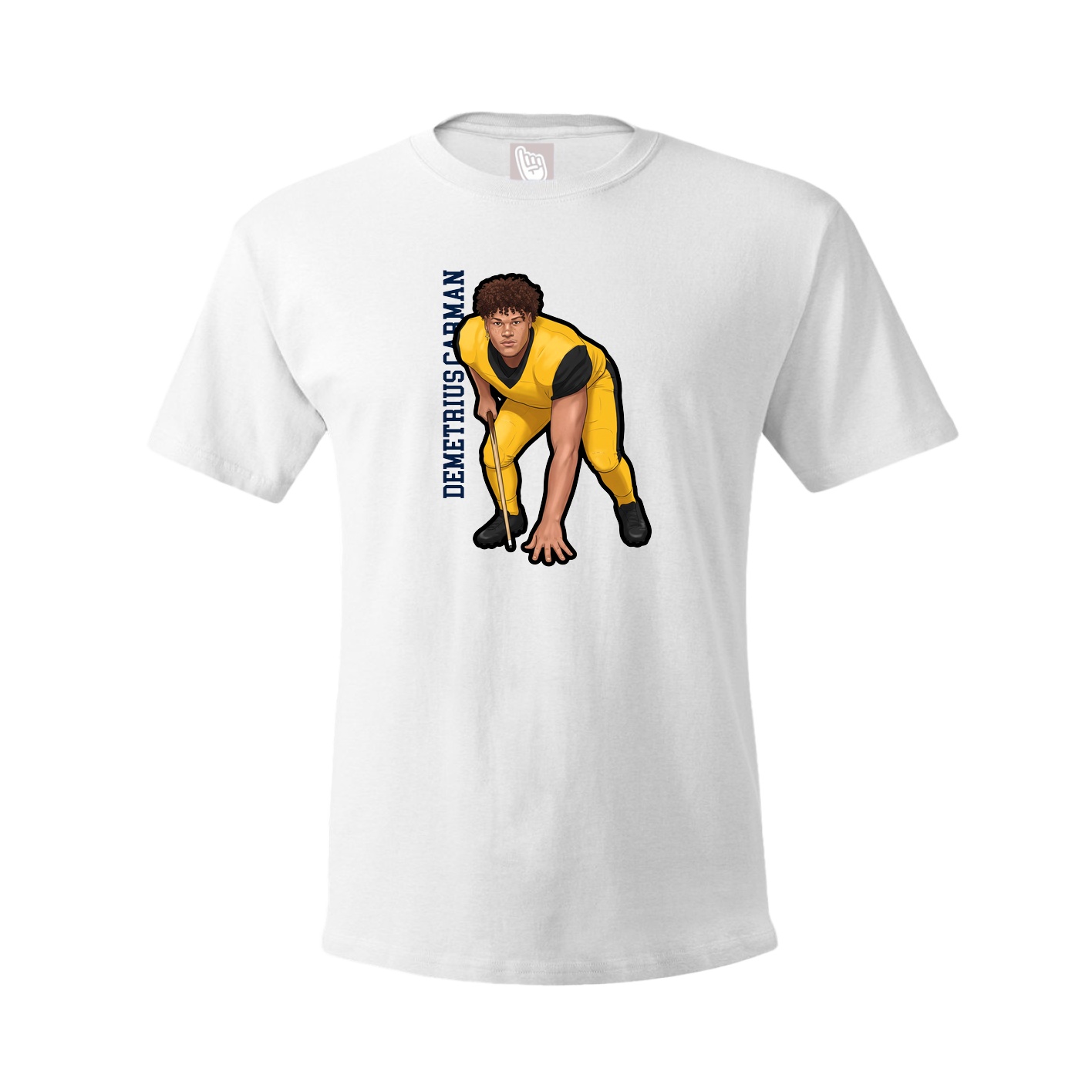 Tee — Name Vertical in White