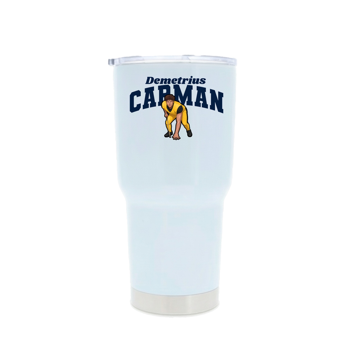 30oz Stainless Steel Tumbler — Signature Arch in White