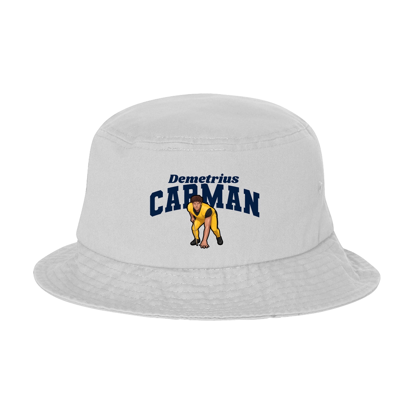 Bucket Cap — Signature Arch in White