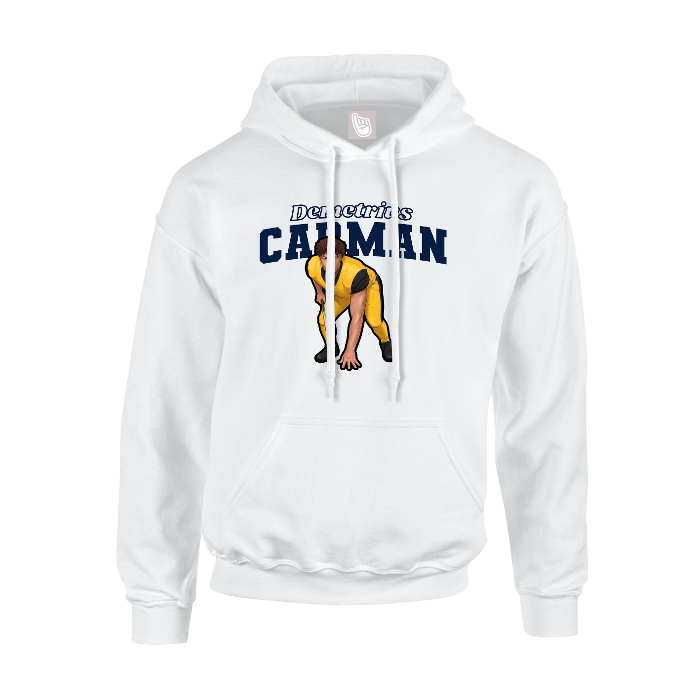 Hoodie — Name Arch in White