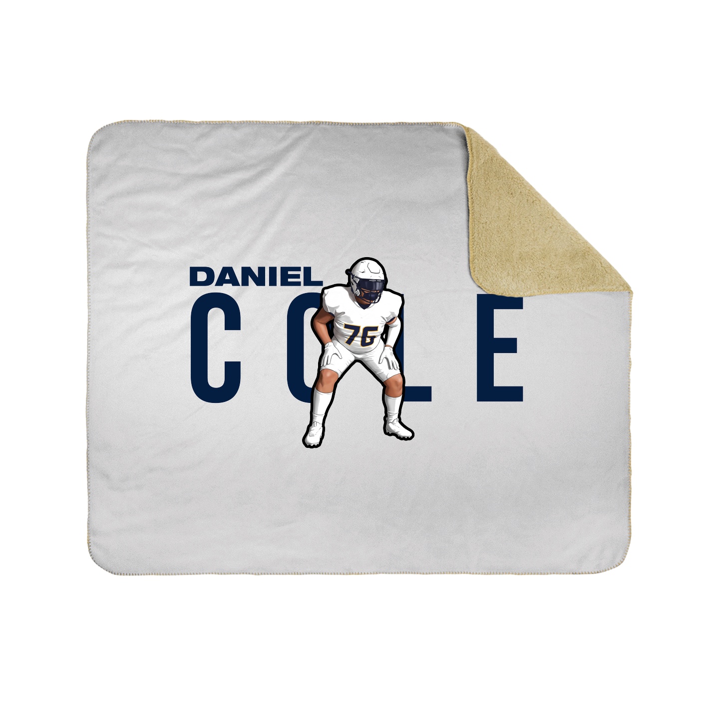 Throw Blanket — Player Name in White