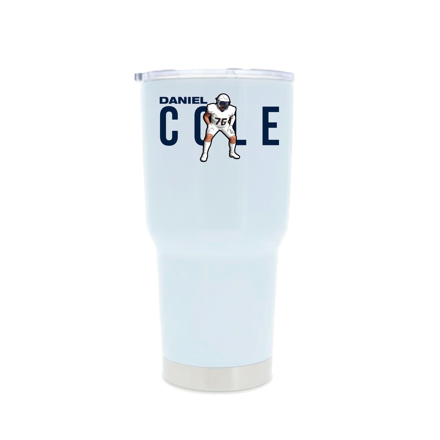 30oz Stainless Steel Tumbler — Player Name in White