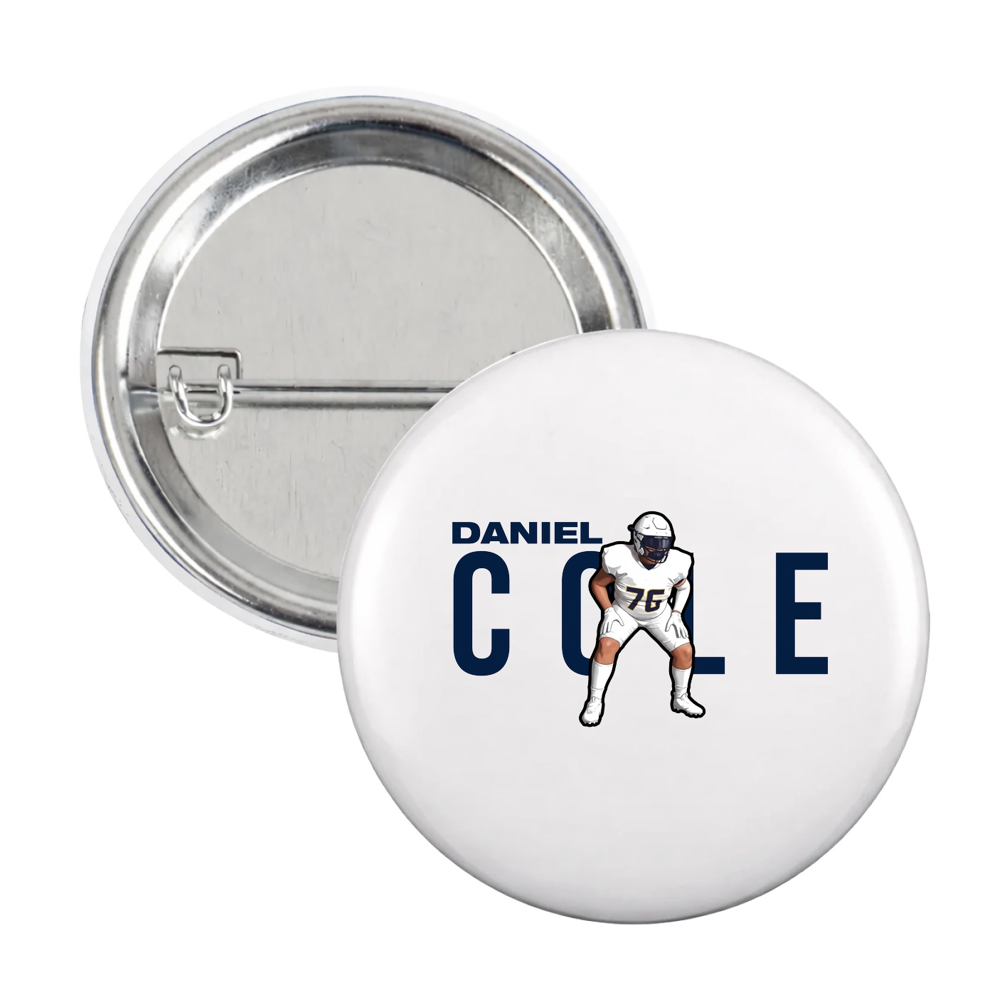 Game Day Button — Player Name in White