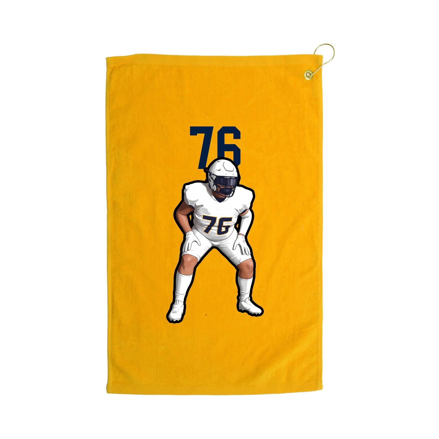 Golf Towel — Number Top in Gold