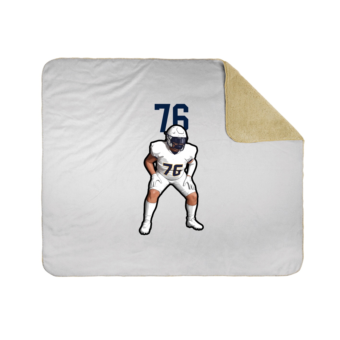 Throw Blanket — Number Top in White