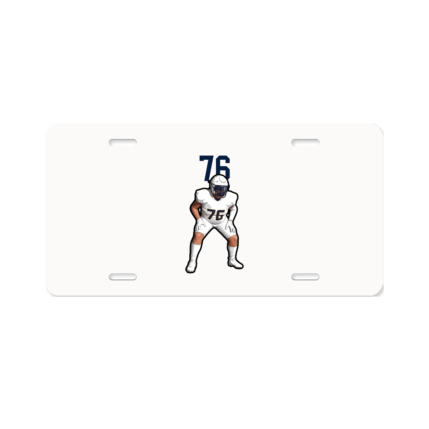 License Plate — Number Top in Classic
