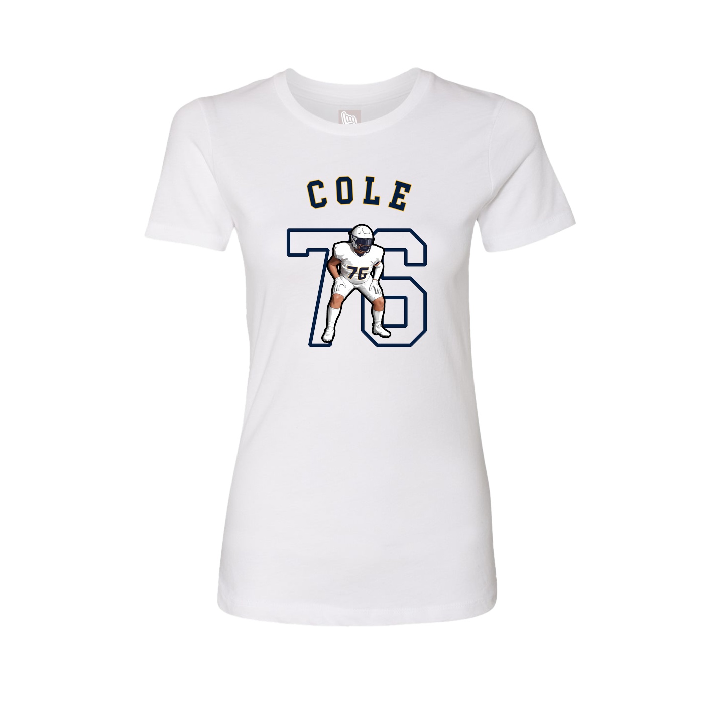 Fitted Women's Tee — Shirsey Arch in White