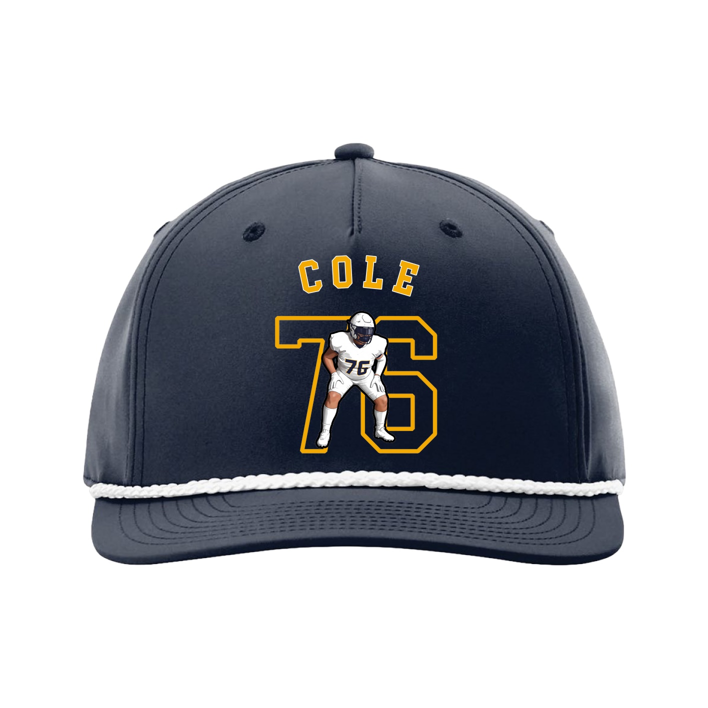 Five-Panel Classic Rope Cap — Shirsey Arch in Navy